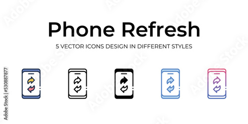 phone refresh icons set vector illustration. vector stock,