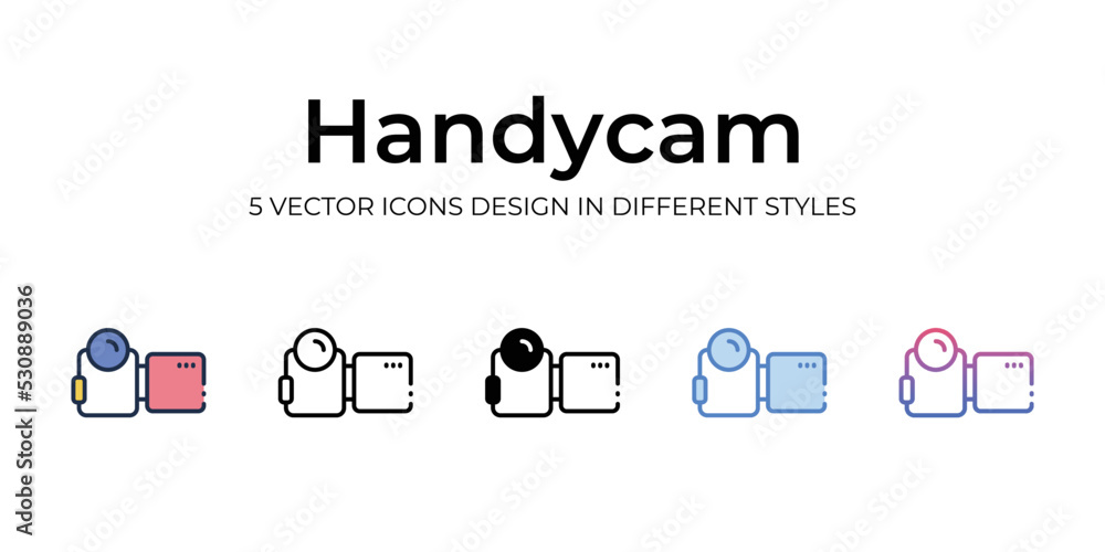 handycam icons set vector illustration. vector stock, handycam icons set vector illustration. vector stock,