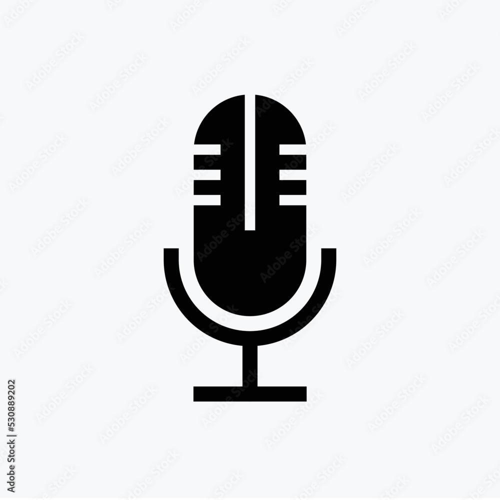 Mic Icon Design Vector Template Mic Icon Design Vector Template