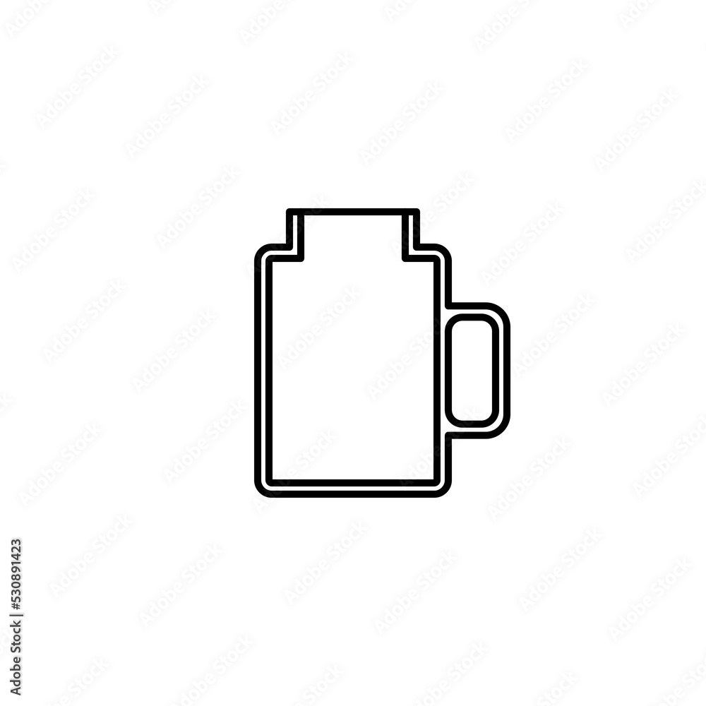 empty mug glass jar icon on white background. simple, line, silhouette and clean style. black and white. suitable for symbol, sign, icon or logo empty mug glass jar icon on white background. simple, line, silhouette and clean style. black and white. suitable for symbol, sign, icon or logo