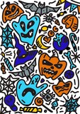 Hand drawn Happy Halloween doodle. Cute halloween icons, Happy Halloween illustrations. 