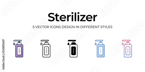 sterilizer icon set vector illustration. vector stock.