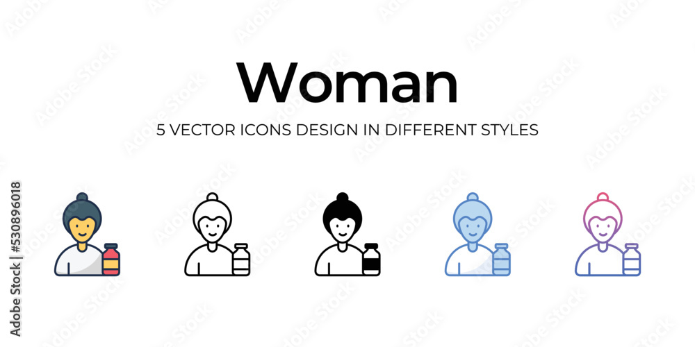 woman icon set vector illustration. vector stock. woman icon set vector illustration. vector stock.