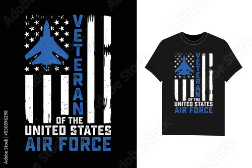 Veteran Of The United States Air Force T-Shirt US Air Force T-Shirt design vector