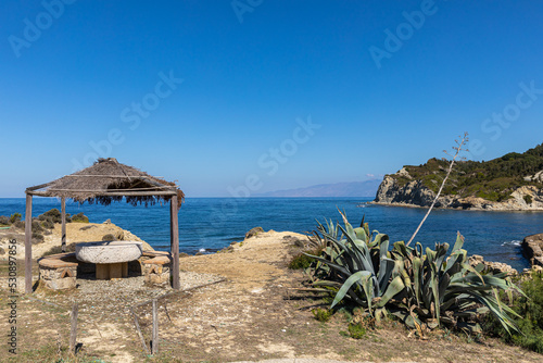 The small quiet island of Erikousa near Corfu island