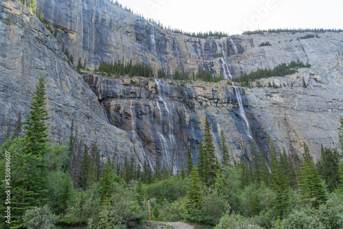 The Weeping Wall along the Icefields Parkway in Alberta Canada