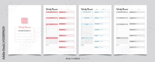 Editable Weekly Planner template