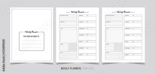 Editable Weekly Planner template