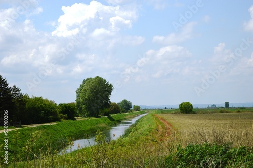 canal for irrigation of fields in the plain