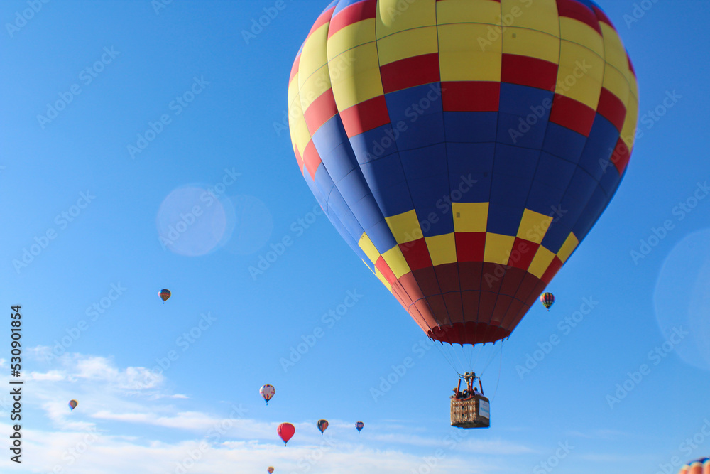 Fototapeta premium hot air balloon in flight
