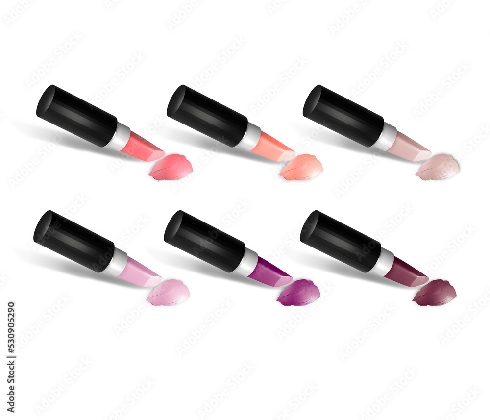 Lipsticks set mockup Lipsticks set mockup