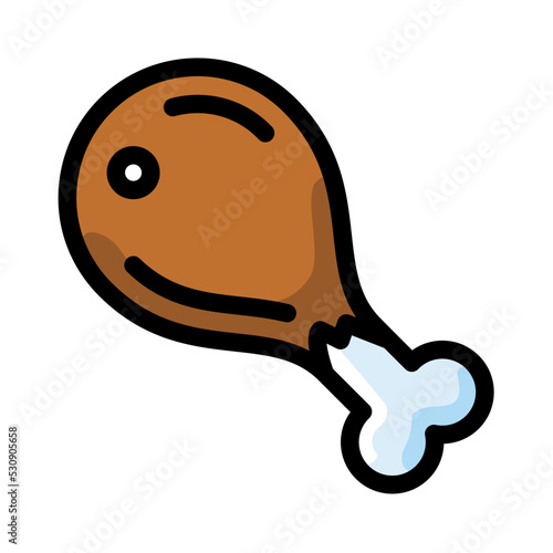 Isolated colored meat videogame icon Flat design Vector