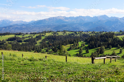 The Tatra mountain range in Poland.