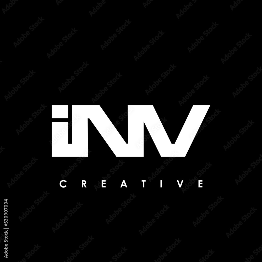 INV Letter Initial Logo Design Template Vector Illustration