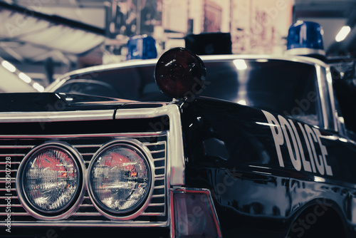 old american police car