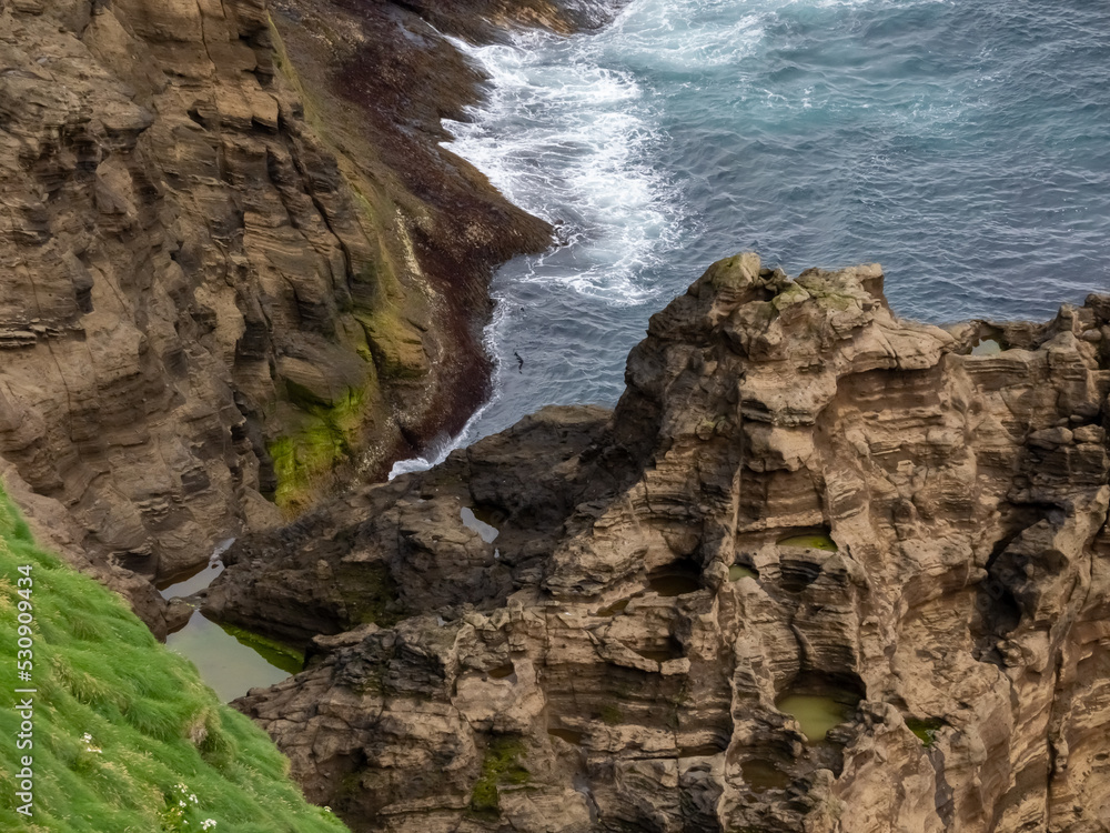 Obraz premium Heimaey (Home Island), the largest island in the Vestmannaeyjar (Westman) archipelago, Southern Iceland