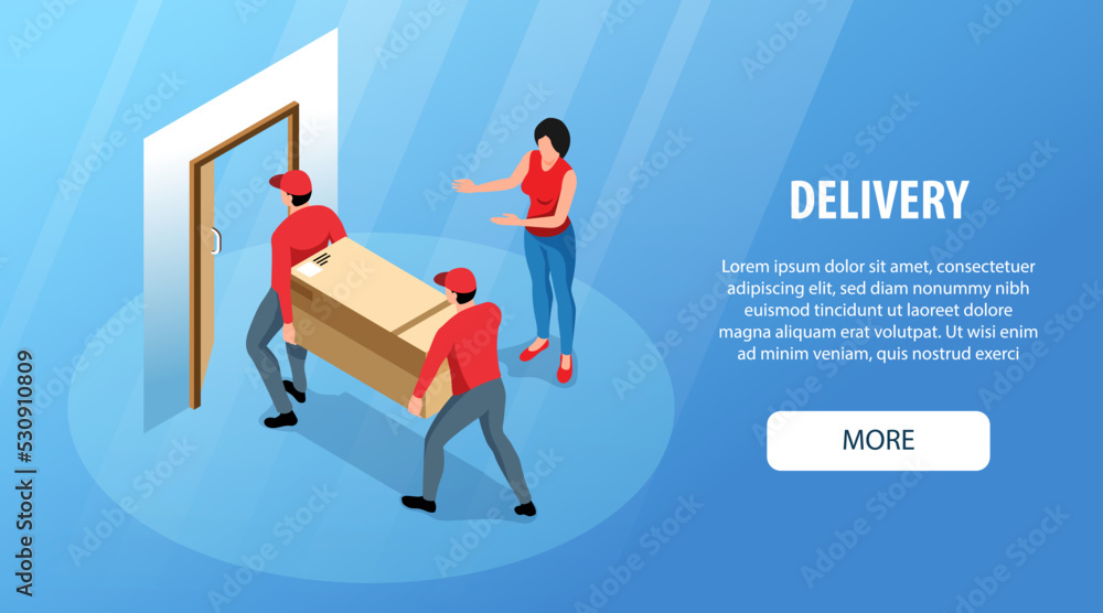 Delivery Isometric Banner