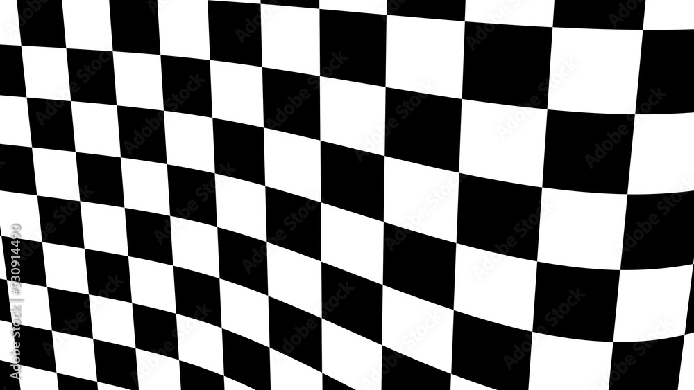 Fototapeta premium raster geometric ornament. Black and white pattern . Simple monochrome checkered background. Repeat design for decor, print.background in UHD format 3840 x 2160.