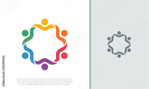 Global Community Logo Icon Elements Template. Community human Logo template vector. Community health care. Abstract Community logo.