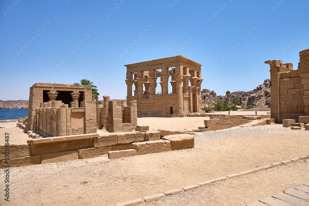 view of the philae temple, near aswan, egypt