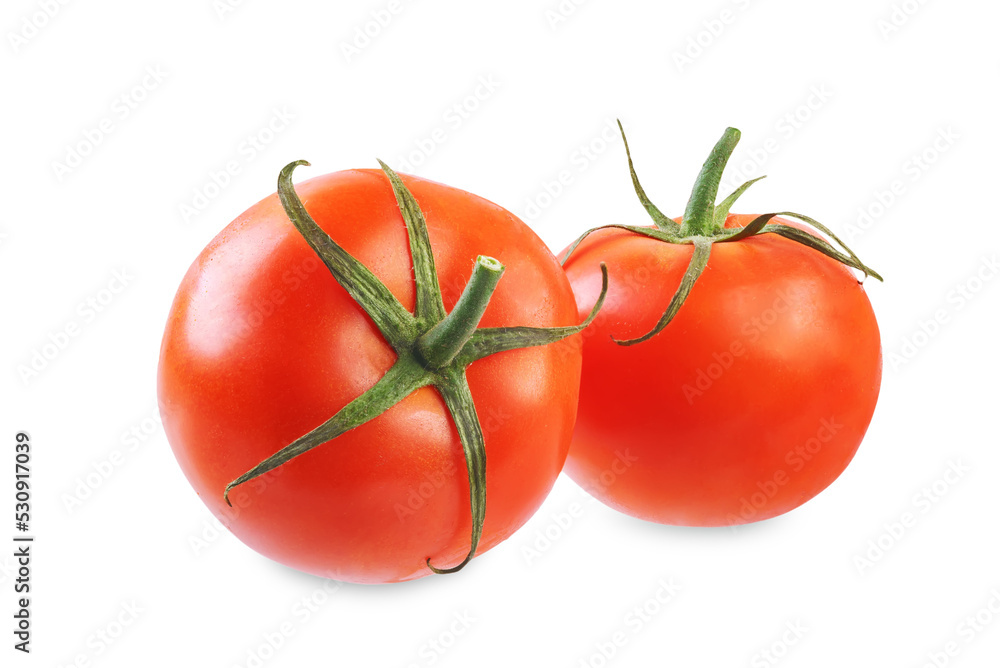 Fresh raw tomato on a white isolated background Fresh raw tomato on a white isolated background