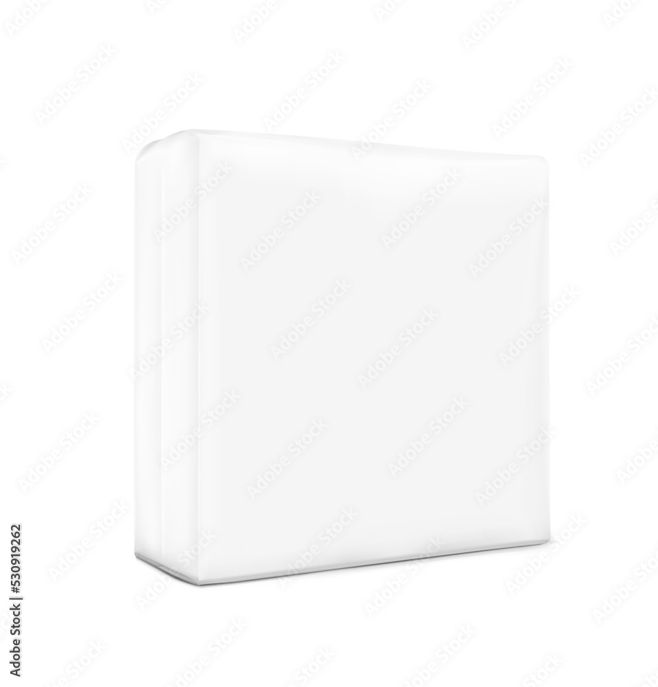 Plastic packaging bag mockup. Half side view. Vector illustration isolated on white background. Ready for your design. EPS10. Plastic packaging bag mockup. Half side view. Vector illustration isolated on white background. Ready for your design. EPS10.