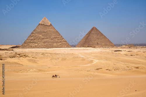 view of the pyramids of giza, egypt