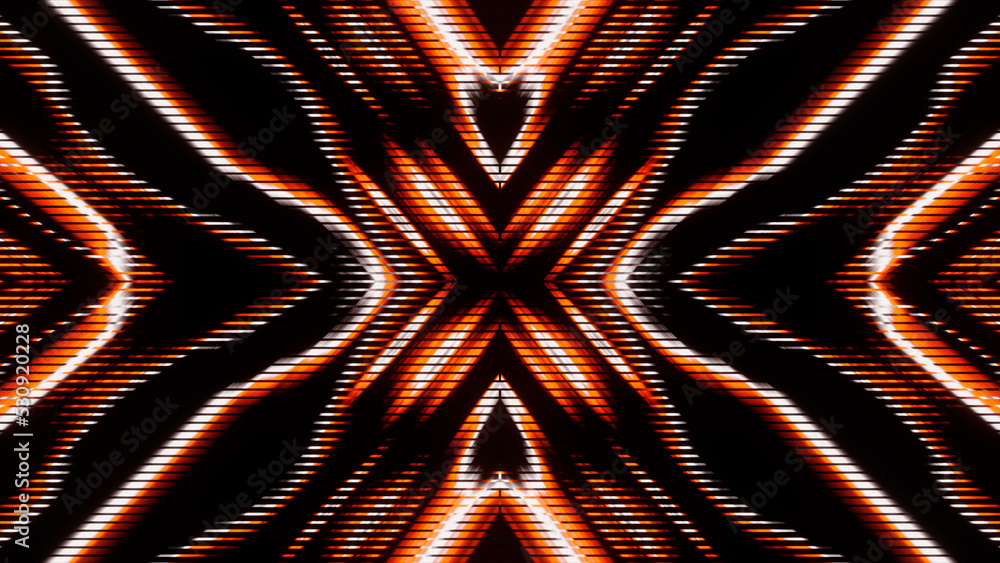 3d render abstract orange and white arrows vj background Stock ...