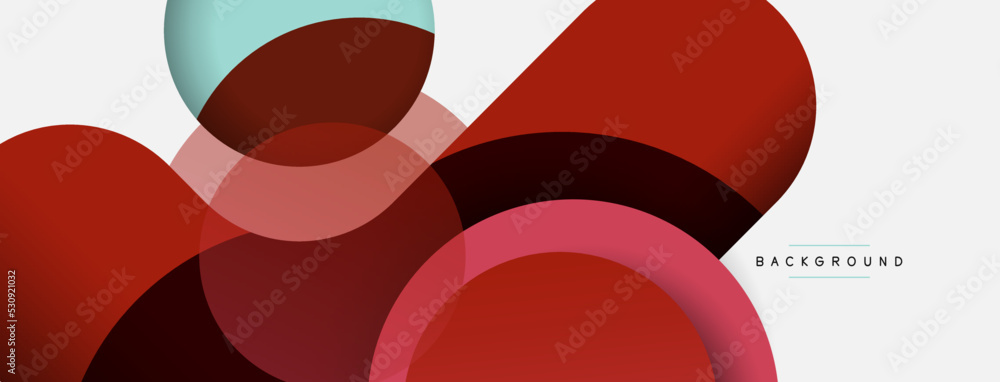 Fototapeta premium Creative geometric wallpaper. Minimal abstract background. Circles composition vector illustration for wallpaper banner background or landing page