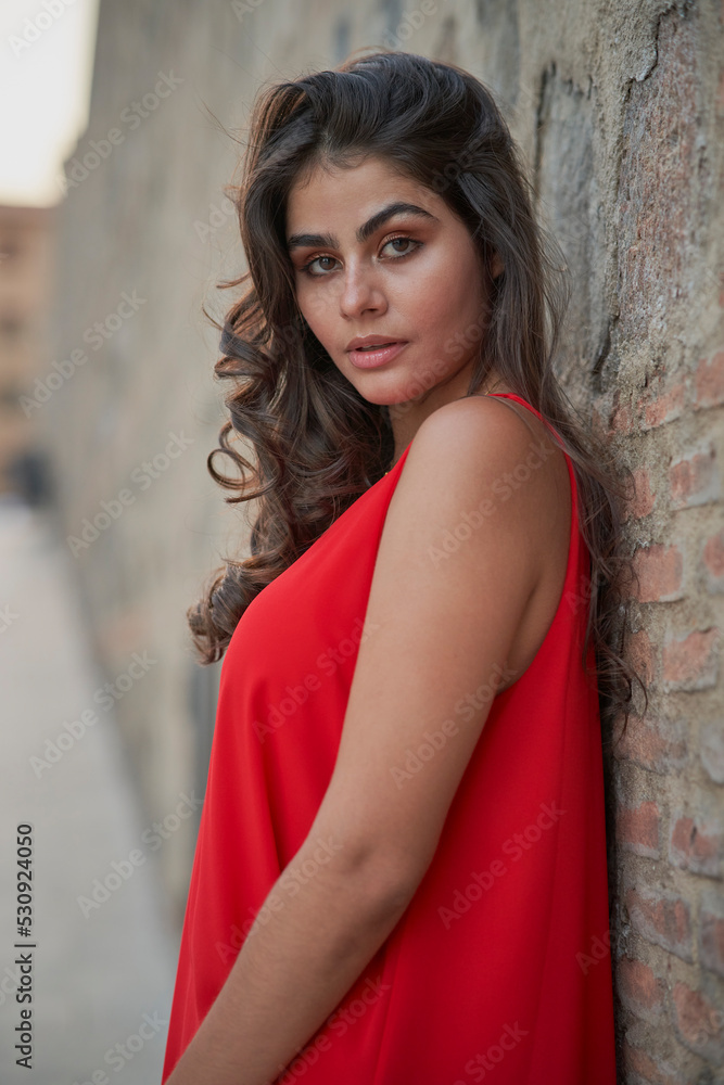 Pretty young model poses in the streets of Toledo, Spain Pretty young model poses in the streets of Toledo, Spain