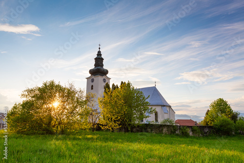 Church in Turciansky Michal village in Turiec region, Slovakia.