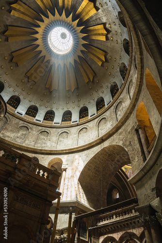 Sunlight Pierces the Dome at The Church of the Holy Sepulchre