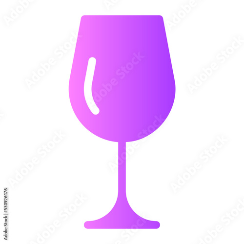 wine glass gradient icon