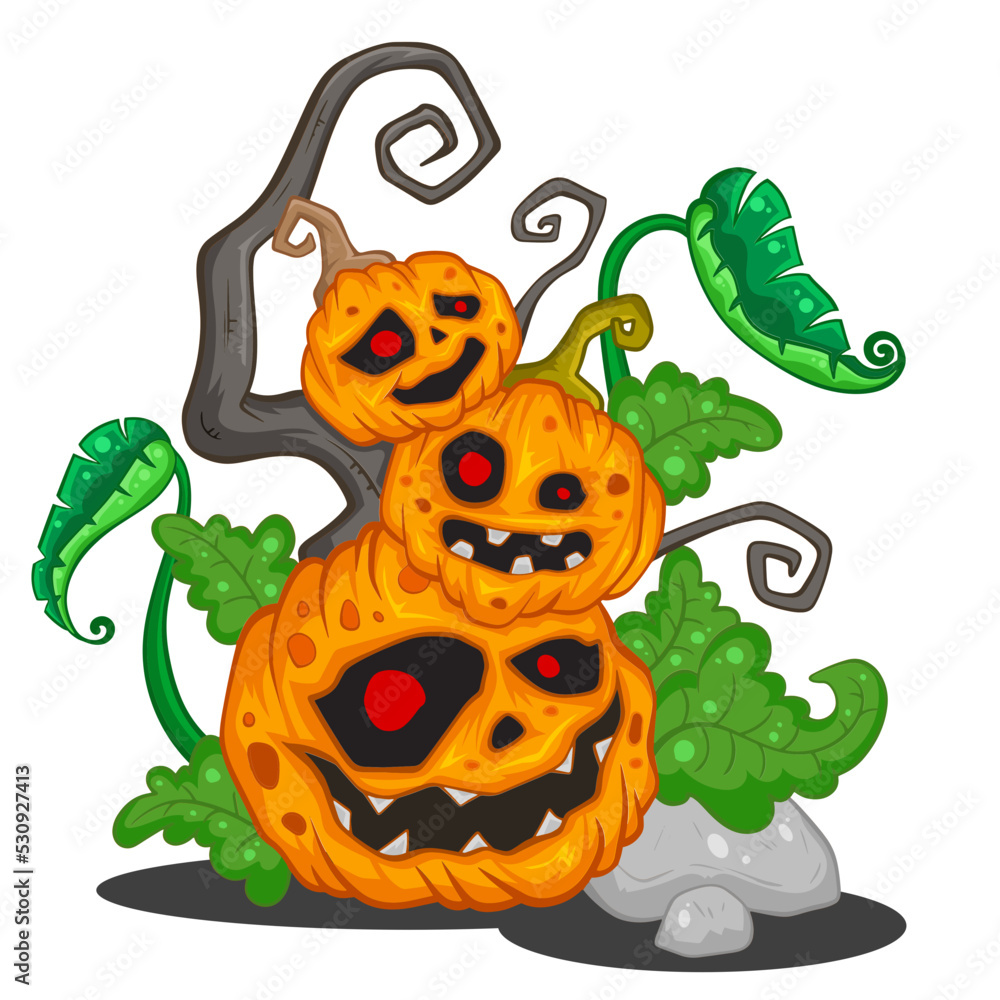 Naklejka premium happy halloween It's a vector drawing.