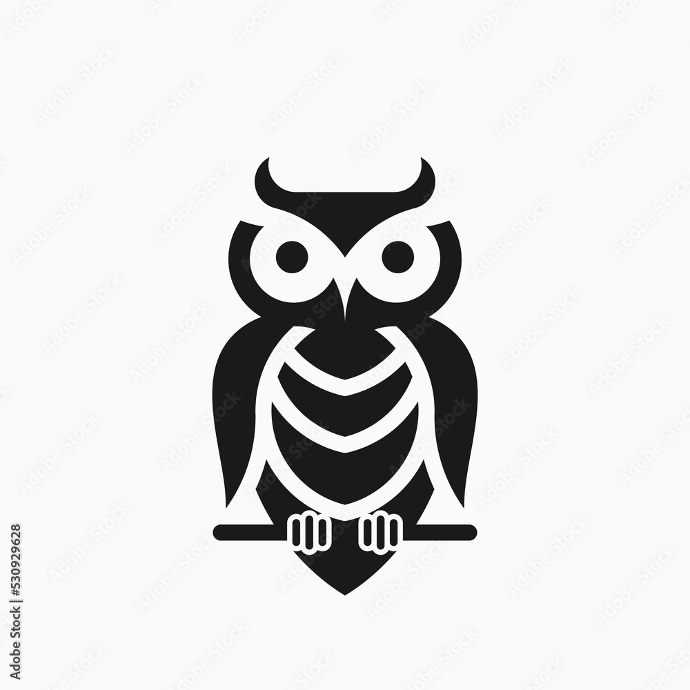 Naklejka premium Owl logo design concept