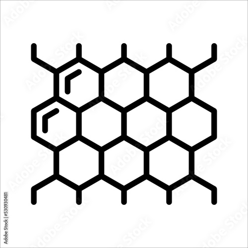 Honey dipper with drop icon. Symbol of beekeeping. vector illustration on white backgroumd. photo