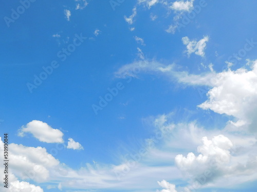 blue sky with white clouds, texture sky background, blue sky and beautiful white clouds, copy space, wallpaper