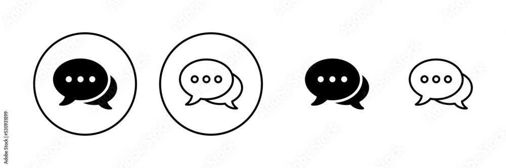 Chat icon vector. speech bubble sign and symbol. comment icon. message Chat icon vector. speech bubble sign and symbol. comment icon. message