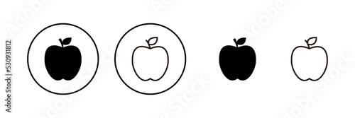 Apple icon vector. Apple sign and symbols for web design.