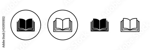 Book icon vector. open book sign and symbol. ebook icon
