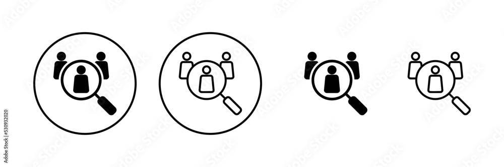 Hiring icon vector. Search job vacancy sign and symbol. Human resources concept. Recruitment Hiring icon vector. Search job vacancy sign and symbol. Human resources concept. Recruitment