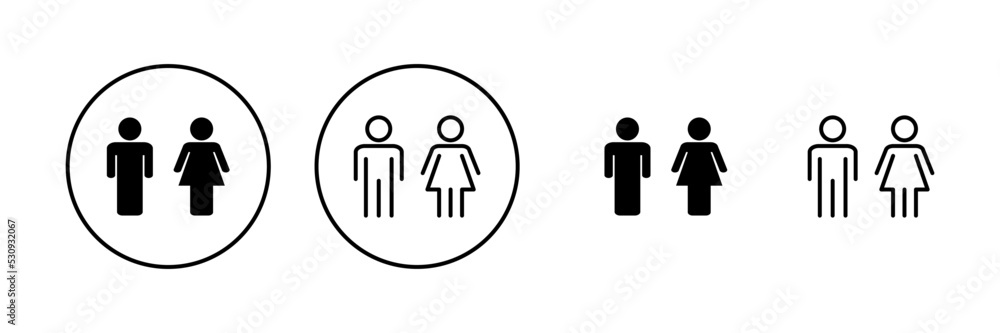 Man and woman icon vector. male and female sign and symbol. Girls and boys Man and woman icon vector. male and female sign and symbol. Girls and boys