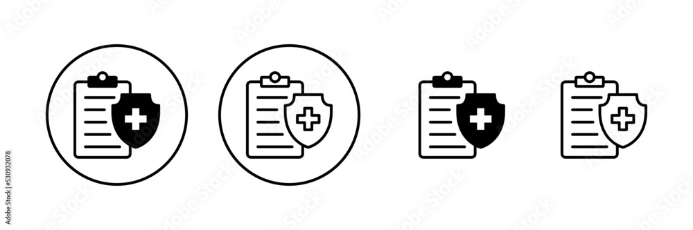 Medical insurance icon vector. health insurance sign and symbol Medical insurance icon vector. health insurance sign and symbol
