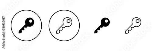 Key icon vector. Key sign and symbol.