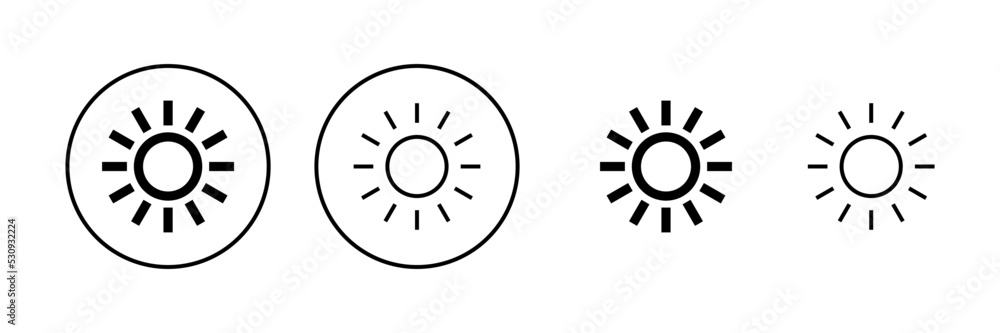 Sun icon vector. Brightness sign and symbol Sun icon vector. Brightness sign and symbol