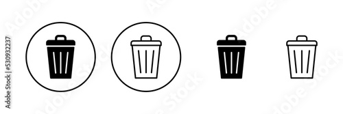 Trash icon vector. trash can icon. delete sign and symbol.