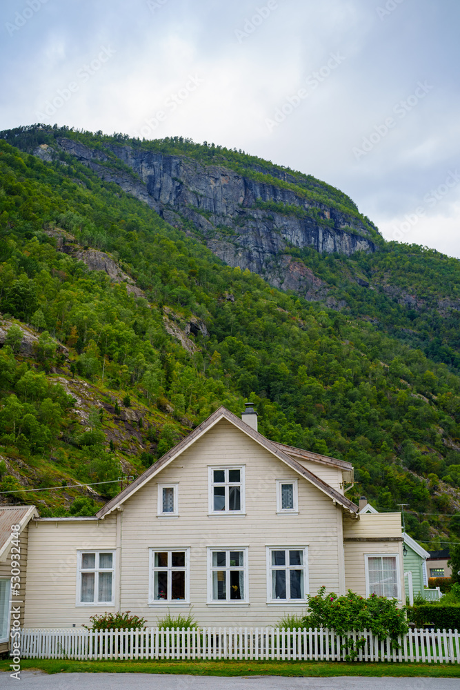 Photo of a typical generic house in Lærdalsøyri Norway