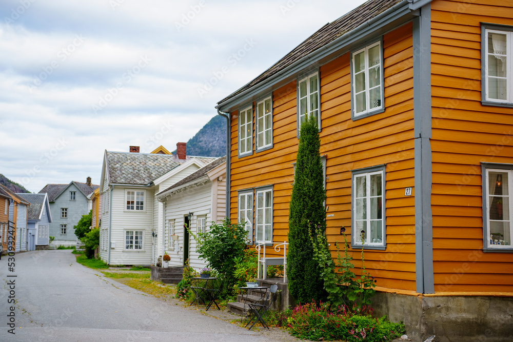 Generic style homes in Lærdalsøyri Norway