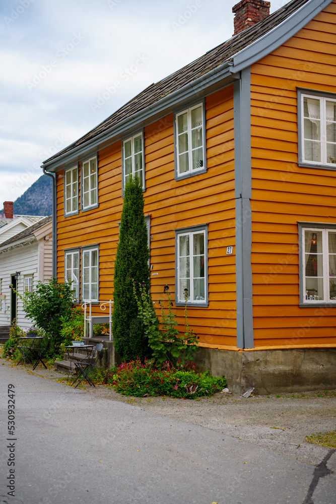 Generic style homes in Lærdalsøyri Norway