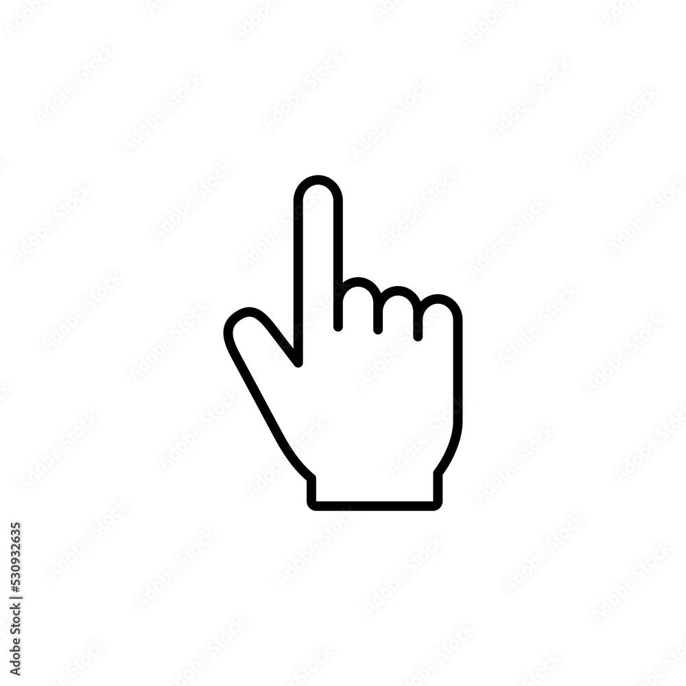 Hand cursor icon vector for web and mobile app. cursor sign and symbol. hand cursor icon clik Hand cursor icon vector for web and mobile app. cursor sign and symbol. hand cursor icon clik